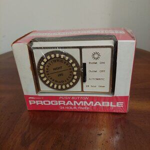 NEW NOS 70's Vintage Kmart Push Button Automatic Programmable 24 Hour Timer